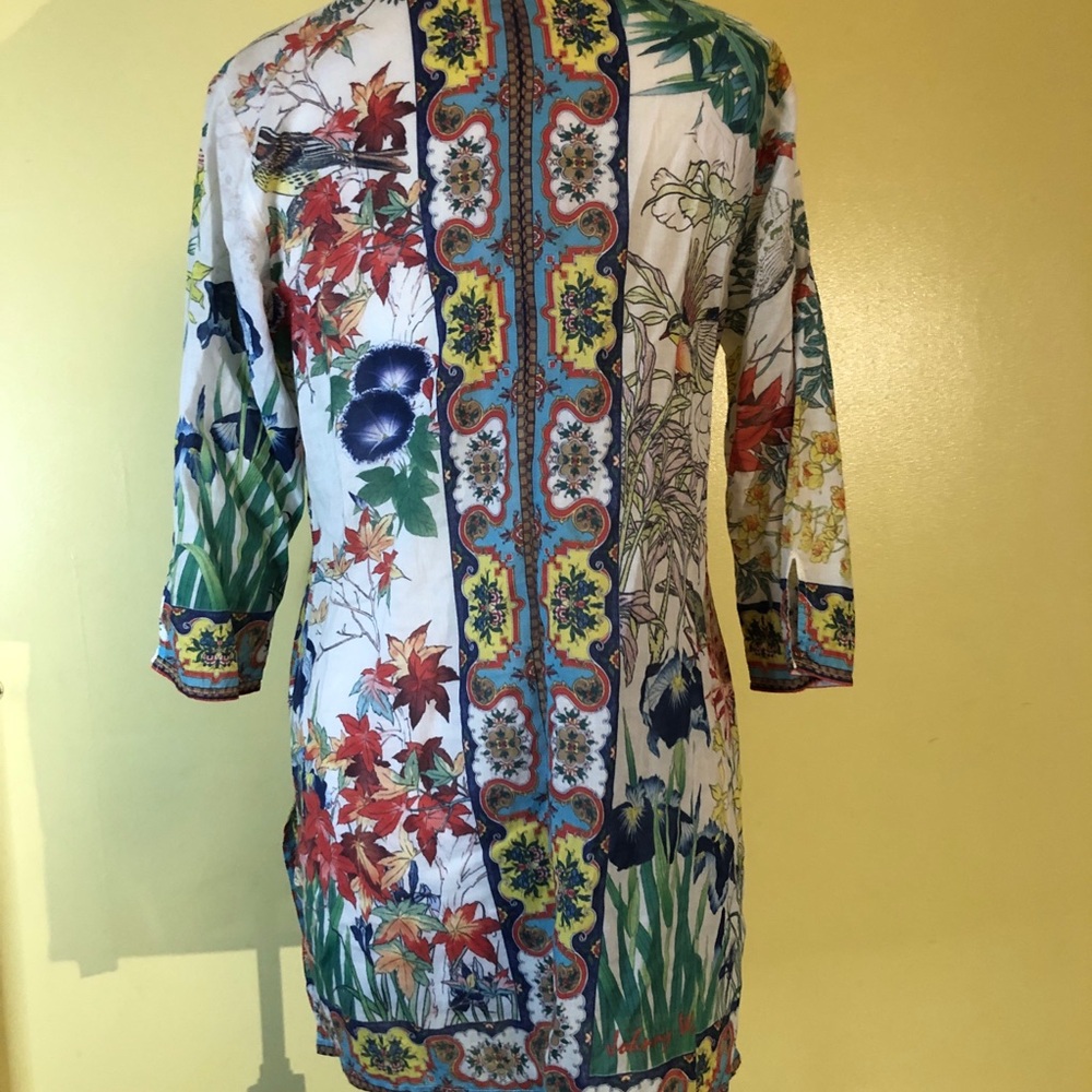 Johnny Was cotton tunic. Size small. EUC - Picture 7 of 11